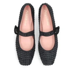 New Elegante Mercedita de Terciopelo Brocado Dame Ballerina Sko
