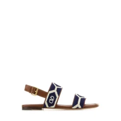 Clearance Embroidered Fabric Vlogo Signautre Sandaler Dame Sandaler