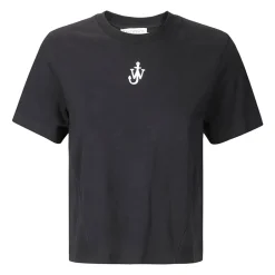 Embroidered Logo Crop T-Shirt Dame T-Shirts
