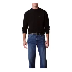 Outlet Essentials Bomuldssweatshirt med Ribbet Crew Neck Sweatshirts