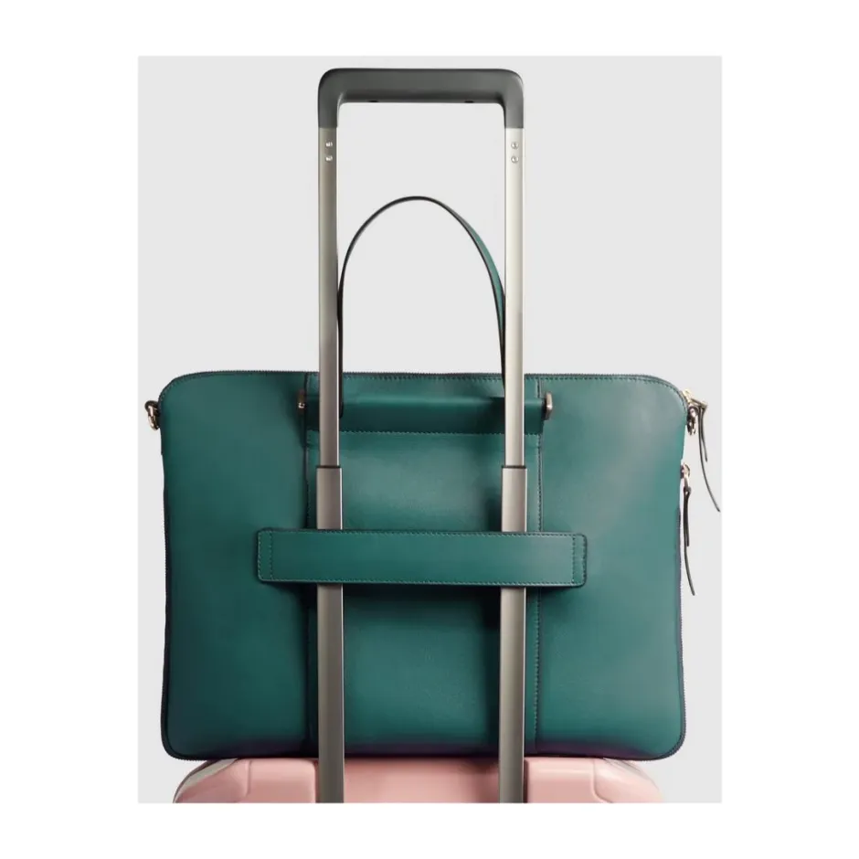 Hot Expandable, slim women's laptop bag with iPad® compartment, shock absorbing and RFID protection Dame Laptop Tasker