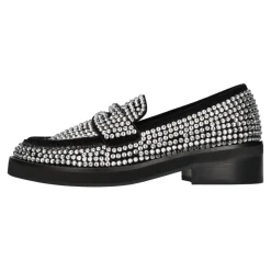 New Fabric Rhinestone Loafers Dame Loafers
