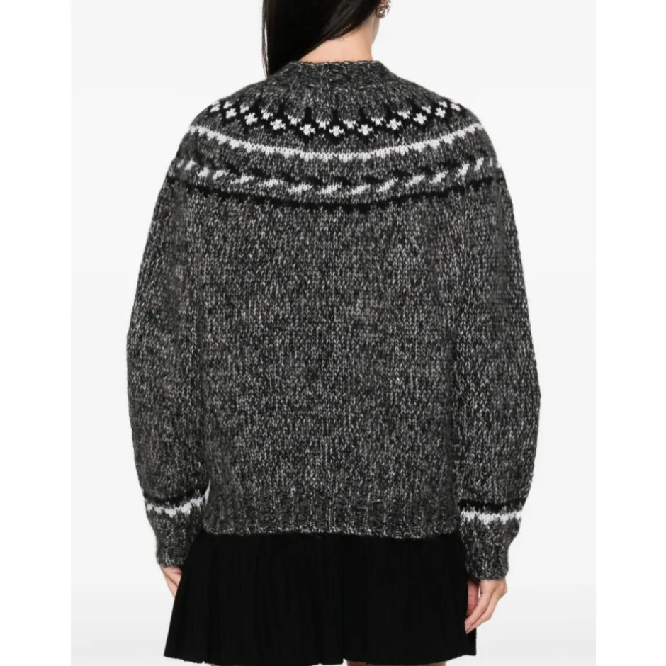 Sale Fair Isle Crew Neck Sweater Dame Striktrøjer & Sweatere