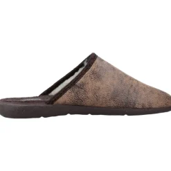 Discount Faux Leather Comfort Slippers Hjemmesko