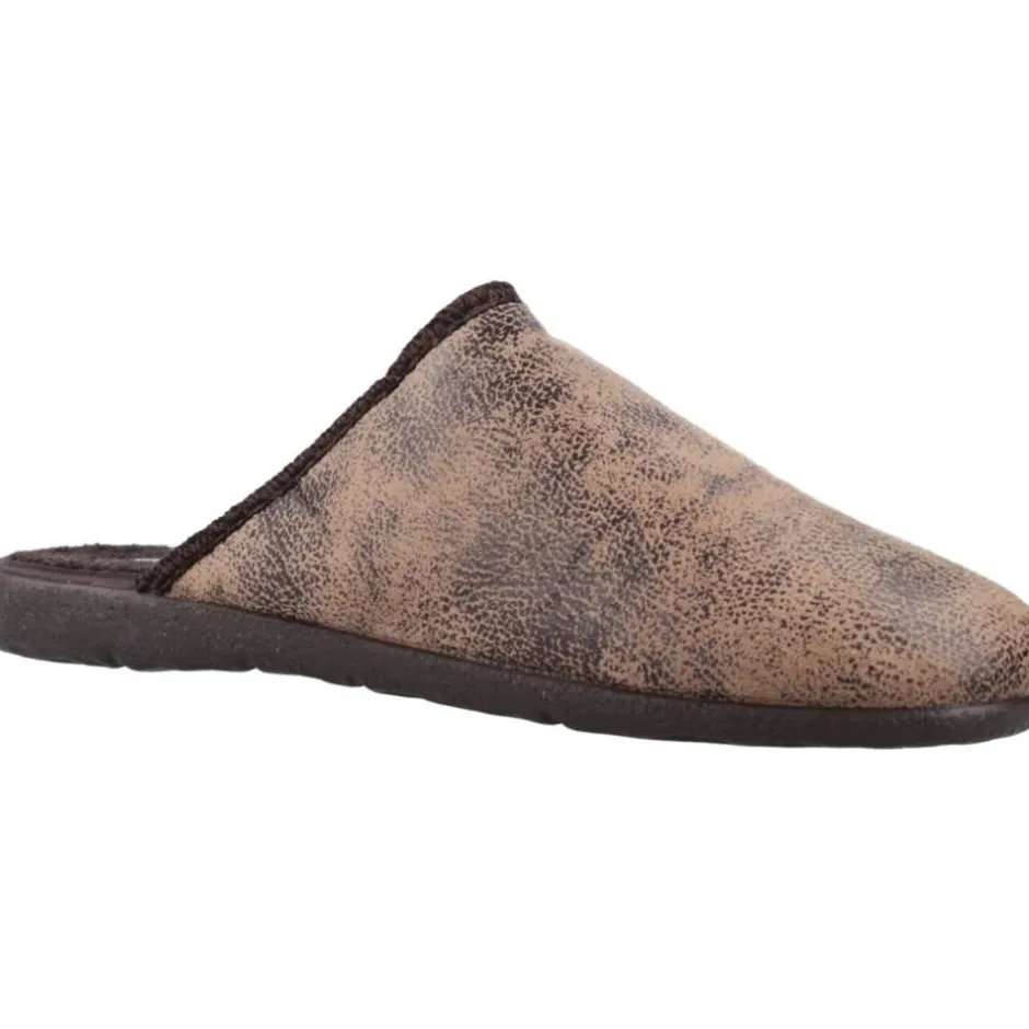 Discount Faux Leather Comfort Slippers Hjemmesko