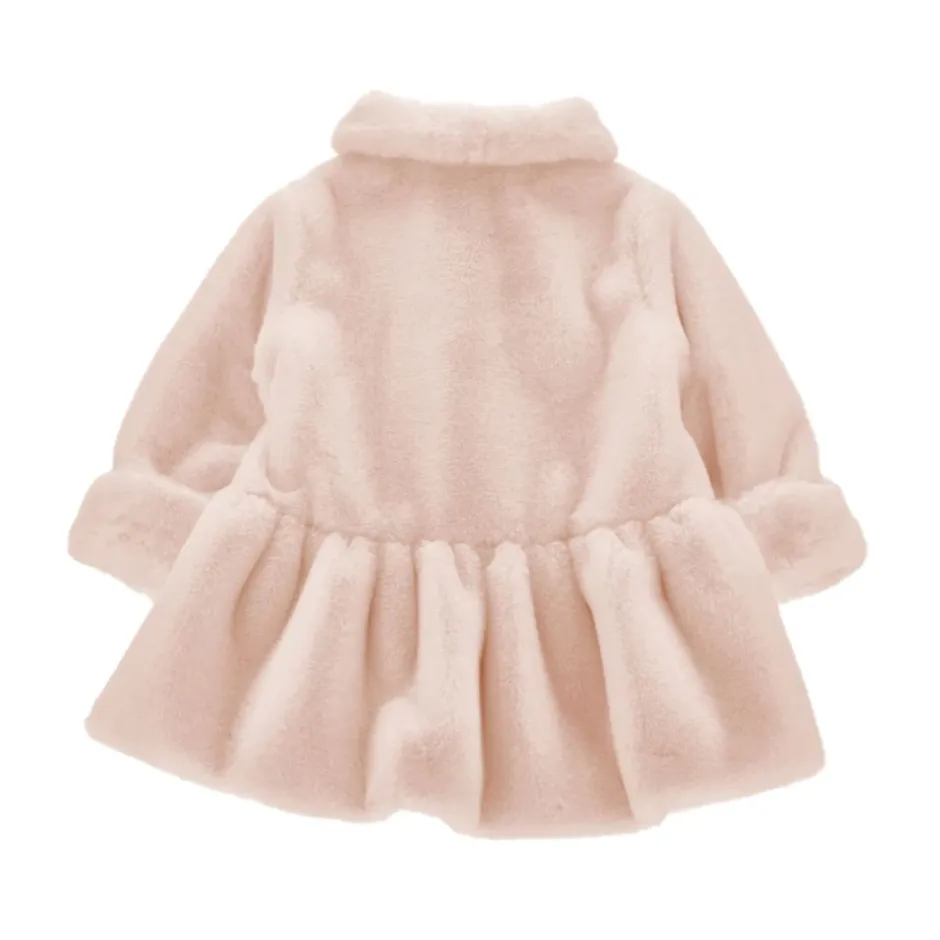 New Faux-fur Peplum Frakke Børn Jakker