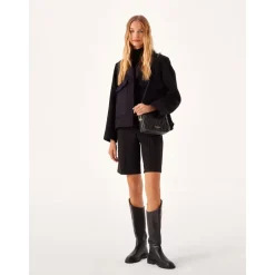 Online Flad læder støvler med slip-on design Dame Støvler