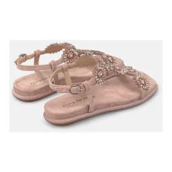 Flad sandal med rhinsten Dame Sandaler