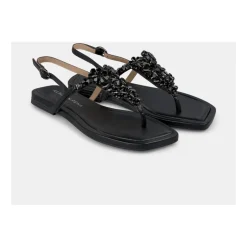 Clearance Flad tåsandal med rhinsten Dame Sandaler