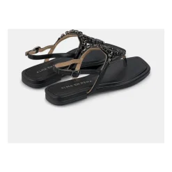 Clearance Flad tåsandal med rhinsten Dame Sandaler