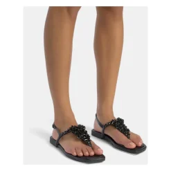 Clearance Flad tåsandal med rhinsten Dame Sandaler