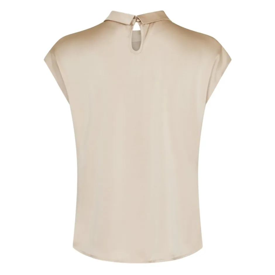 Online Fleur Drapy Satin Bluse Dame Bluser & Skjorter