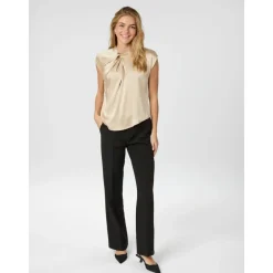 Online Fleur Drapy Satin Bluse Dame Bluser & Skjorter