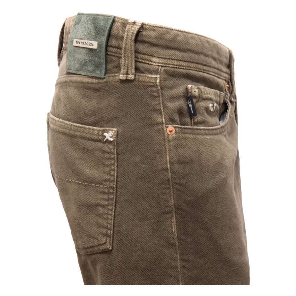 Online Fløjl Bukser Leonardo Knapper Militær Stil Jeans