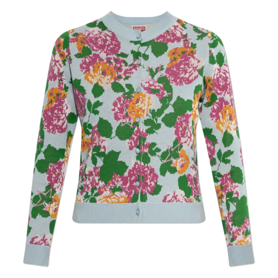 Online Floral Embellished Cardigan Dame Striktrøjer & Sweatere