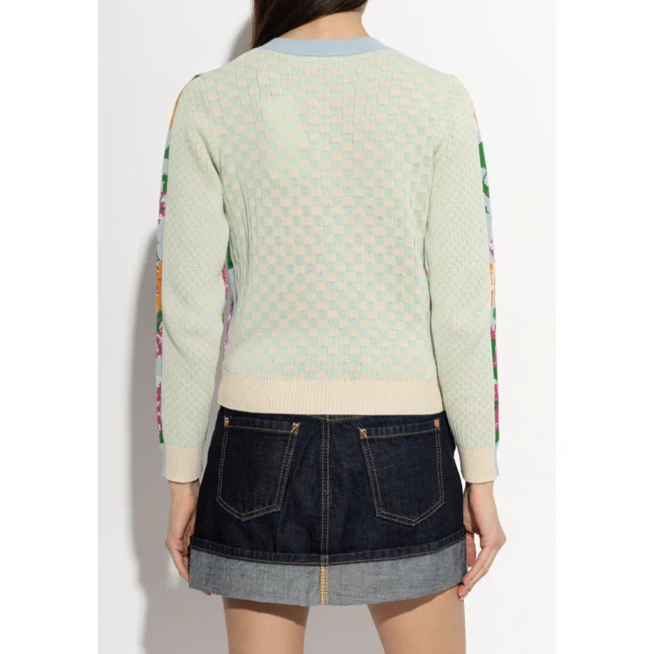 Online Floral Embellished Cardigan Dame Striktrøjer & Sweatere