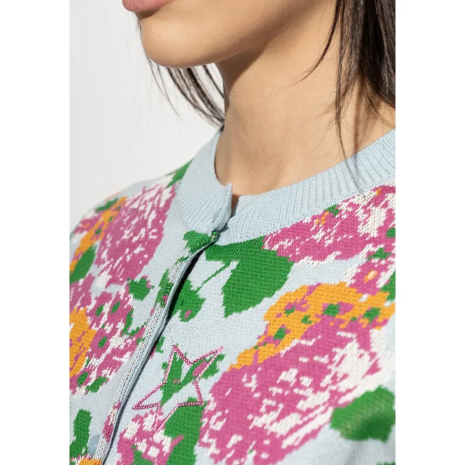 Online Floral Embellished Cardigan Dame Striktrøjer & Sweatere
