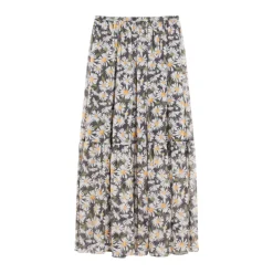 Floral Georgette Lang Nederdel Dame Nederdele