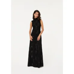 Online Floral Mesh Maxi Kjole Dame Kjoler