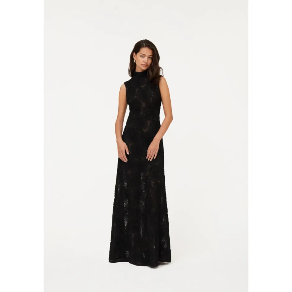 Online Floral Mesh Maxi Kjole Dame Kjoler