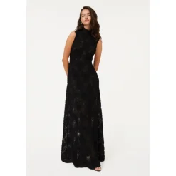 Online Floral Mesh Maxi Kjole Dame Kjoler