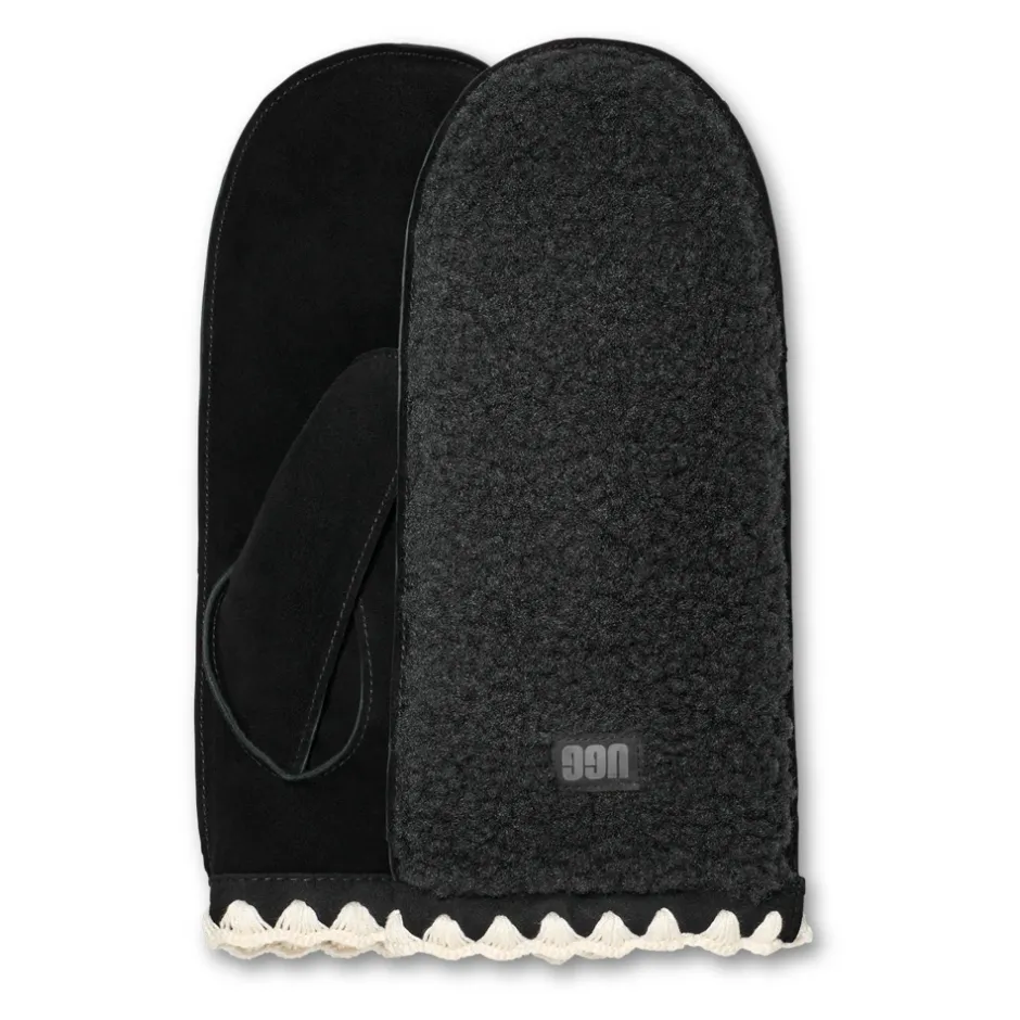 Best Fluff Scalloped Mitten Dame Handsker