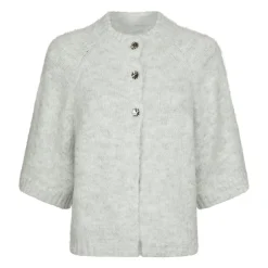 Outlet Fluffy Knit Cardigan Dame Striktrøjer & Sweatere