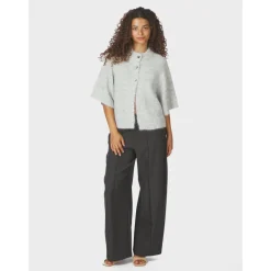 Outlet Fluffy Knit Cardigan Dame Striktrøjer & Sweatere
