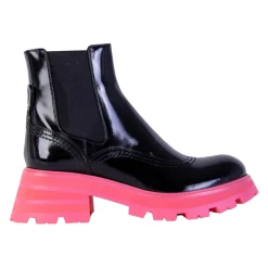 Best Fluo Pink Sole Chelsea Støvler Dame Chelsea Boots