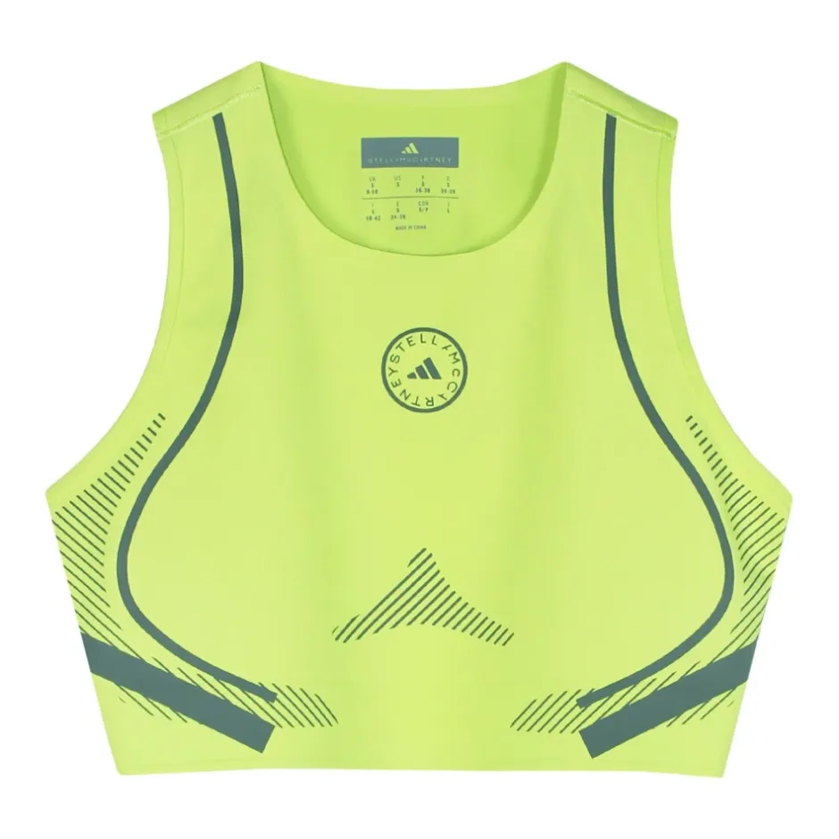 Online Fluorescerende gul løb Crop Top T-Shirts & Toppe