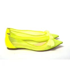Outlet Fluro flad sko med spids tå Dame Ballerina Sko