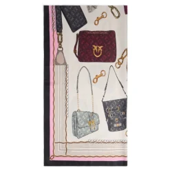 Clearance Foulard i twill med taske- og logoprint Halstørklæder Og Tørklæder