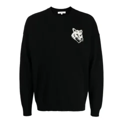 Sale Fox Head Intarsia Logo Sweater Sweatshirts