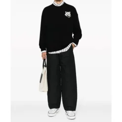 Sale Fox Head Intarsia Logo Sweater Sweatshirts