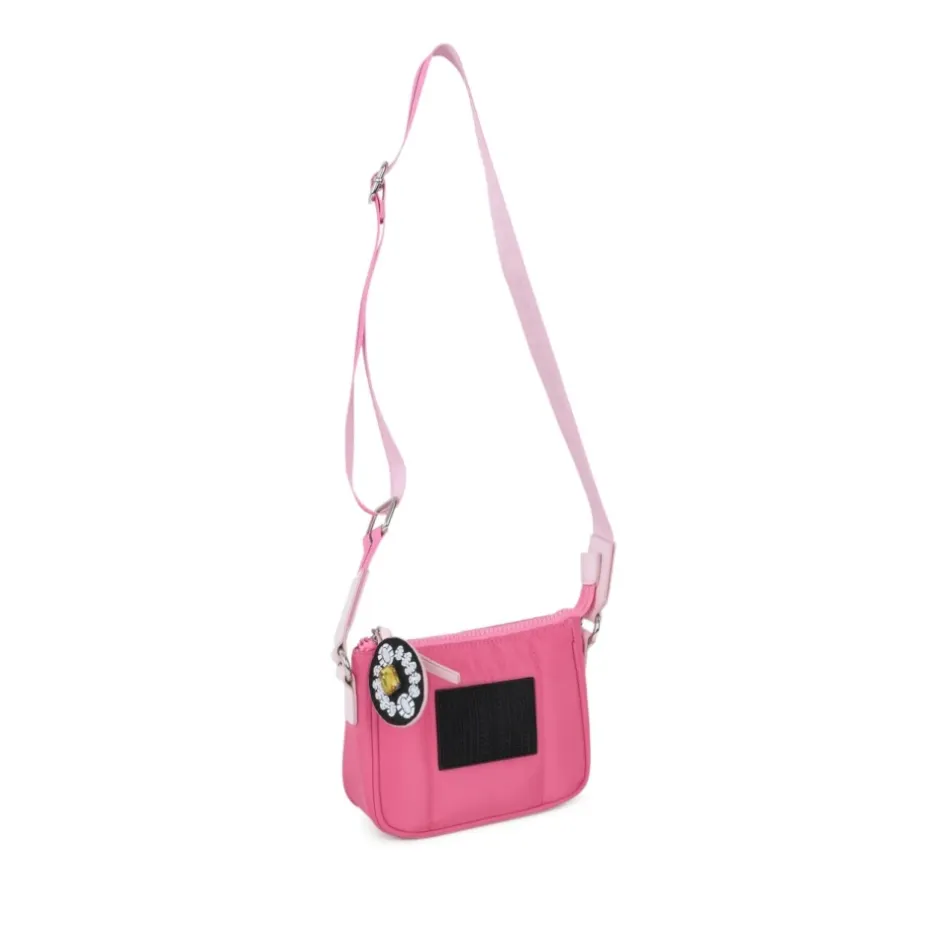 Clearance Fuchsia Tasker med Logo Patch Charme Børn Tasker