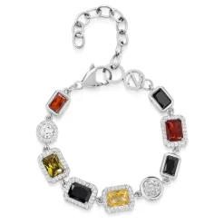 Clearance Gem Bracelet in Silver Dame Smykker