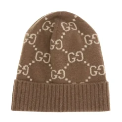 Best GG Cashmere Jacquard Hat Dame Huer & Kasketter