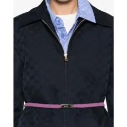 Discount GG Cotton Gabardine Zip Jacket Dame Jakker
