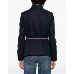 Discount GG Cotton Gabardine Zip Jacket Dame Jakker
