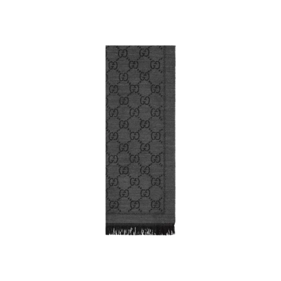 Best GG Jacquard Pattern Strikket Halstørklæde Dame Tørklæder