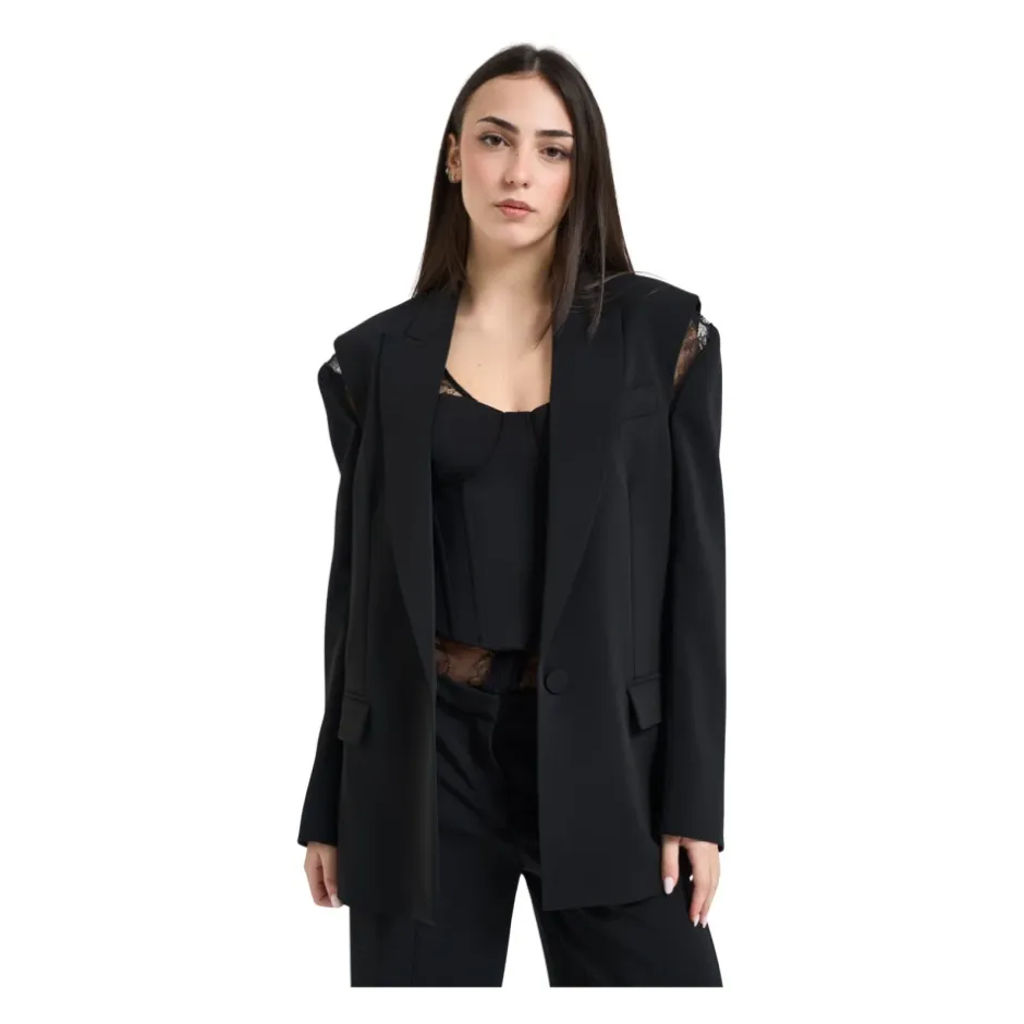 Hot Giacca monopetto con pizzo Dame Jakker