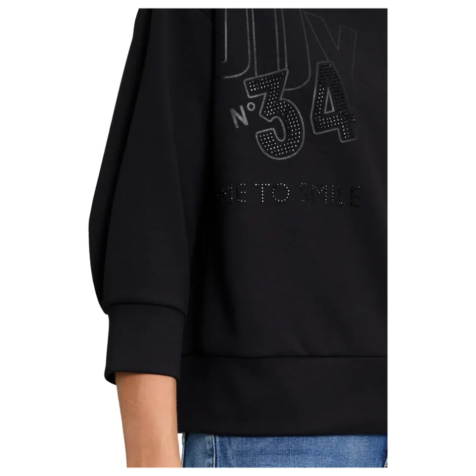 Clearance Glitrende Sweatshirt med Ståkrave Dame Sweatshirts