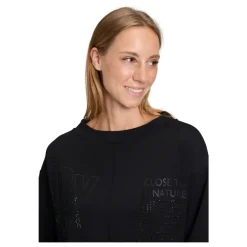 Clearance Glitrende Sweatshirt med Ståkrave Dame Sweatshirts