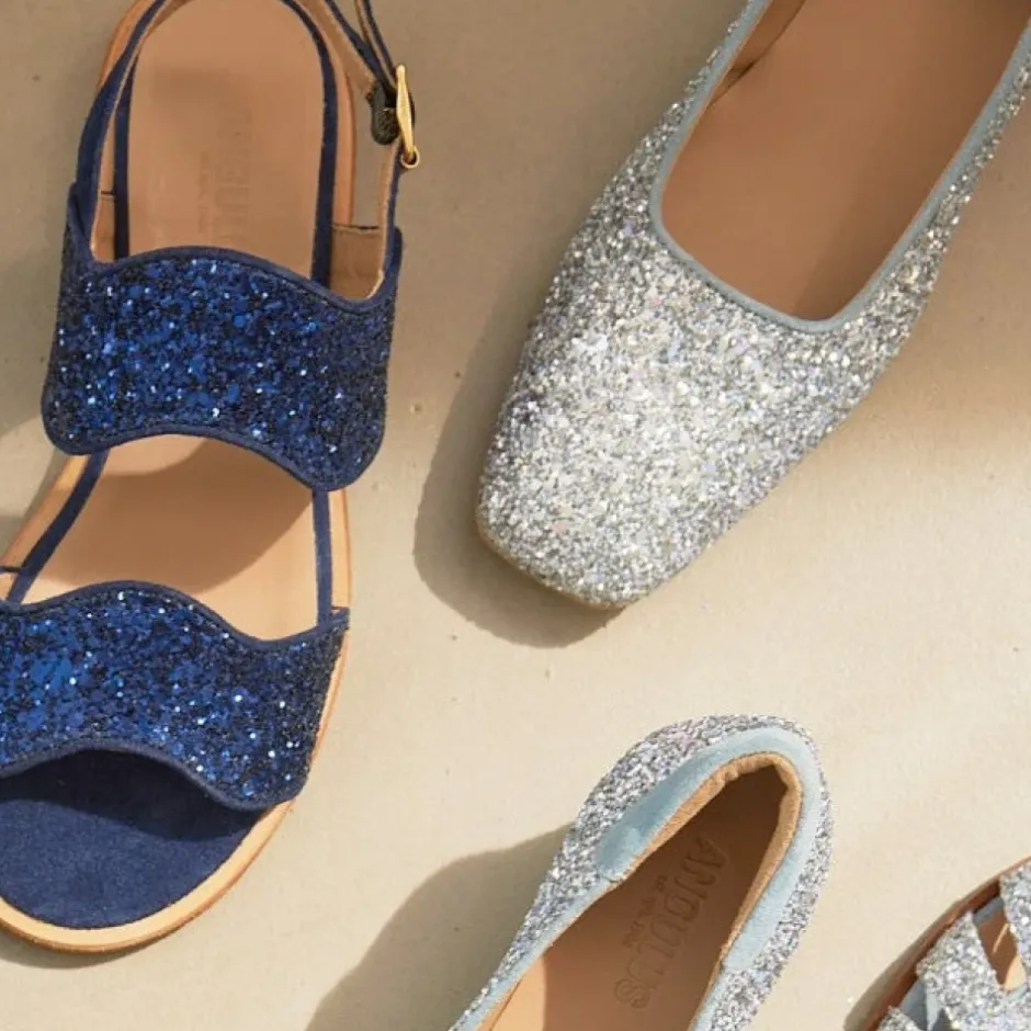Sale Glitter Ballerina - Lys Dame Ballerina Sko