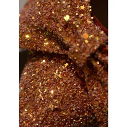 Glitter Bow Pumps - Mandarin Glitter / Terracotta Dame Pumps|Stiletter