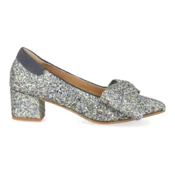 Clearance Glitter Pump med Sløjfe - Forårskollektion Dame Pumps|Stiletter