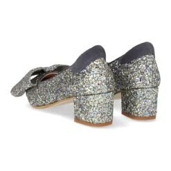 Clearance Glitter Pump med Sløjfe - Forårskollektion Dame Pumps|Stiletter
