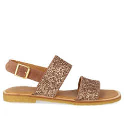 Clearance Glitter Sandal i Ler Glitter Dame Sandaler