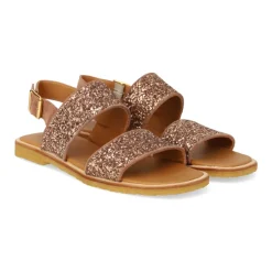 Clearance Glitter Sandal i Ler Glitter Dame Sandaler
