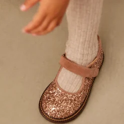 Online Glitter Velcrosko - Clay Kollektion Børn Pæne Sko